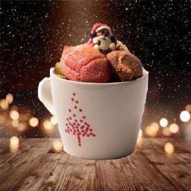 LE MUG NOËL MACARONS, CHOCOLATS ET FRIANDISES - La Biscuiterie Lolmede